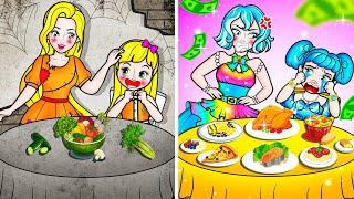 [paper dolls] Rapunzel Mother and Daughter Poor Family | Poor vs Rich Rapunzel Compilation 놀이 종이