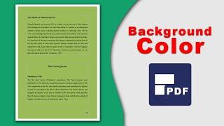 How to add Background Color in PDF document using pdfelement