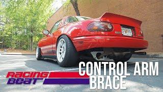 90-91 Miata Racing Beat Rear LCA Brace Install & Review