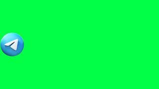 Green screen: Telegram logo (no copyright)4K