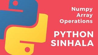 Python Sinhala (Part 39) - Numpy Array Operations