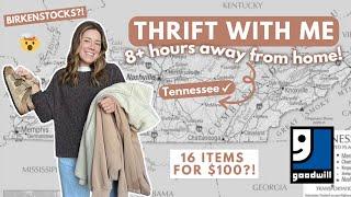 Traveling 8+ Hours Away to THRIFT | Thrift With Me | Thrift Haul Try On | Goodwill Thrift Haul