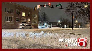 A look at winter storm conditions in Indianapolis