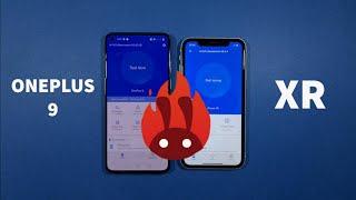 OnePlus 9 vs Iphone XR Antutu Benchmark Test