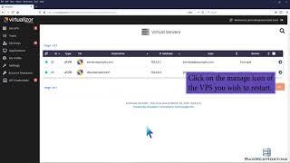 How to Reboot or Restart Your VPS using Virtualizor - Rad Web Hosting