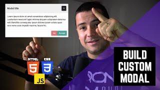 Build a Custom Modal using HTML CSS & JavaScript