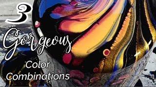 GORGEOUS Acrylic Pouring COLOR COMBINATION 3 Ways! Pour Painting Fluid Art (293)