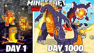 I Survived 1000 Days As LAVA MONSTERS In HARDCORE Minecraft! (Full Story)