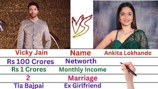 Comparison: Vicky Jain Vs Ankita Lokhande | Networth, Girlfriends, Family, Luxury Car Collections