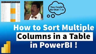 How to sort Multiple Columns in a Table in PowerBI | MiTutorials