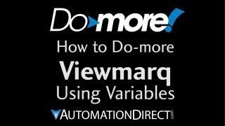 Do-more How To Do-more Viewmarq Using Variables from AutomationDirect