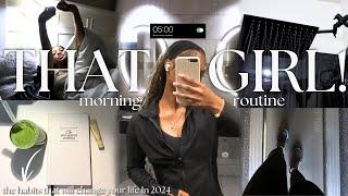 5AM ‘THAT GIRL’ MORNING ROUTINE  | 2024 healthy habits, self care, workouts, productive & more