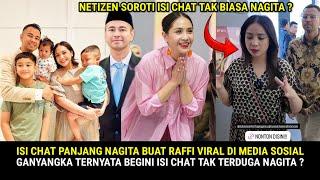 VIRAL ISI CHAT PANJANG NAGITA BUAT RAFFI,GANYANGKA NAGITA CHAT BGN BUAT RAFFI? NETIZEN SOROTI NAGITA