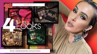 HUDA BEAUTY WILD OBSESSIONS // 4 LOOKS & COMPARISONS