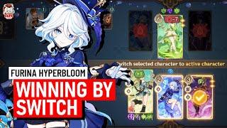 INSANE! 7 DMG on Switch Using Furina Hyperbloom | Genshin TCG