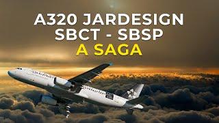 A320 JARDesign - A Saga - Voo Completo SBCT - SBSP