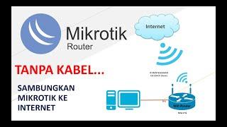 TANPA KABEL || Menyambungkan MikroTik Ke Internet Melalui WLAN Wireless