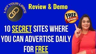 List Your Links Review!! Top 10 Secret Site to Advertise Daily For FREE