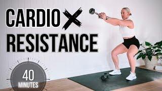 40 MIN KILLER CARDIO RESISTANCE TRAINING Workout - With Weights