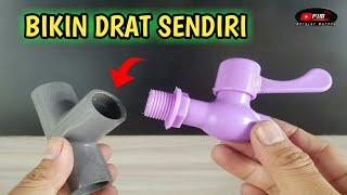 CARA MEMBUAT DRAT DI KENI/T PIPA PARALON/PVC UNTUK MEMASANG KRAN AIR || MAKE THREADS IN PVC PIPE