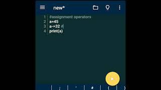 assignment operator in python