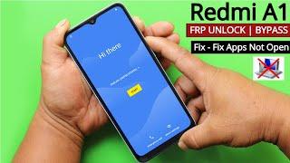 2023 - Redmi A1 Frp Bypass Without PC | Apps Not Opening Solution - Google Play Service Disable Fail