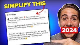 How To Setup YouTube Descriptions THE RIGHT WAY 2024  (increase views & revenue)