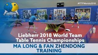 Ma Long & Fan Zhendong Training | World Team Championships 2018