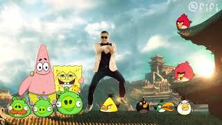 Angry Birds Gangnam Style With Bad Piggies, PSY