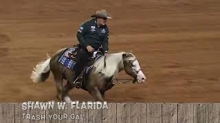 Shawn W. Flarida on Trash Your Gal with hackamore - NRHA Derby 2022 Oklahoma