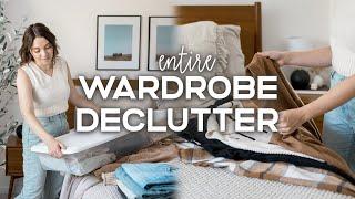 DECLUTTERING + ORGANIZING My Entire Wardrobe | HUGE Declutter & Getting Out My Autumn Clothes 