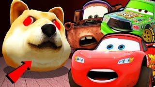 The Cars Characters ESCAPE Doge Head in Roblox!