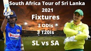 South Africa Tour of Sri Lanka 2021|Fixtures|ODI series and T20i series|SLvSA.