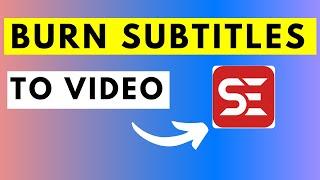 Subtitle Edit Tutorial - How to Burn in Subtitles to Video - Updated