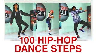 100 HIP-HOP DANCE STEPS | All hiphop dance basics foundations steps | with names