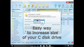 How to increase size of your C disk drive. Partition Wizard free edition. Windows 10