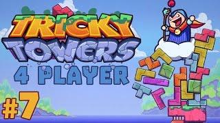 Tricky Towers - #7 - Impossible Puzzle (4 Player Gameplay)