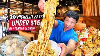 20 MICHELIN Eats UNDER $16! Michelin CHEAP EATS in Atlanta Georgia