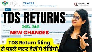 TDS Return filing 2024 New Changes| 24Q TDS utility Error | 26Q | 24Q | How to opt old & New regime