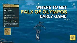 WHERE To Find FALX OF OLYMPOS [Legendary Weapons] Early Game - AC Odyssey