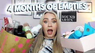 The EMPTIES you've been waiting for | 4 MONTH BEAUTY EMPTIES  MISS BOUX