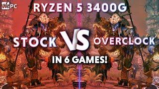 Ryzen 5 3400G vs 3400G Overclocked | Low, Med + High Settings!