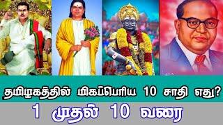 தமிழகத்தின் மிகப்பெரிய 10 சாதி?? ||  Top 10 Caste In Tamil Nadu?? ||  1 முதல் 10 வரை!!!