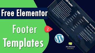 Free Elementor Footer Template Design 02  by Mudassar Chaudhry