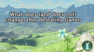 What does and does not change after Ganon [contains endboss spoilers and parts of the credits]