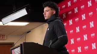 Dylan Raiola Press Conference - Illinois at Nebraska