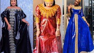 African Fashion Styles 2021 Senegalese Bazin Free Long Gowns Styles