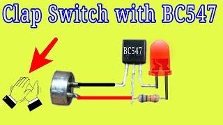 Clap Switch Circuit using BC547 Transistor