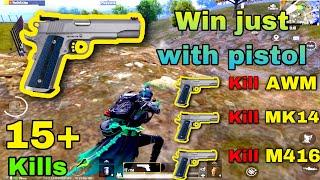 Pistol Challenge - Use Pistol Only Kill Awm, Mk14 and M416 Users | Pubg Mobile