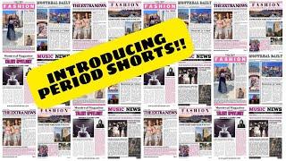 News Print Period Shorts-2 Cool 2B Period-Proof? Swim, Train, Sleep, Play. Time for Happy Periods